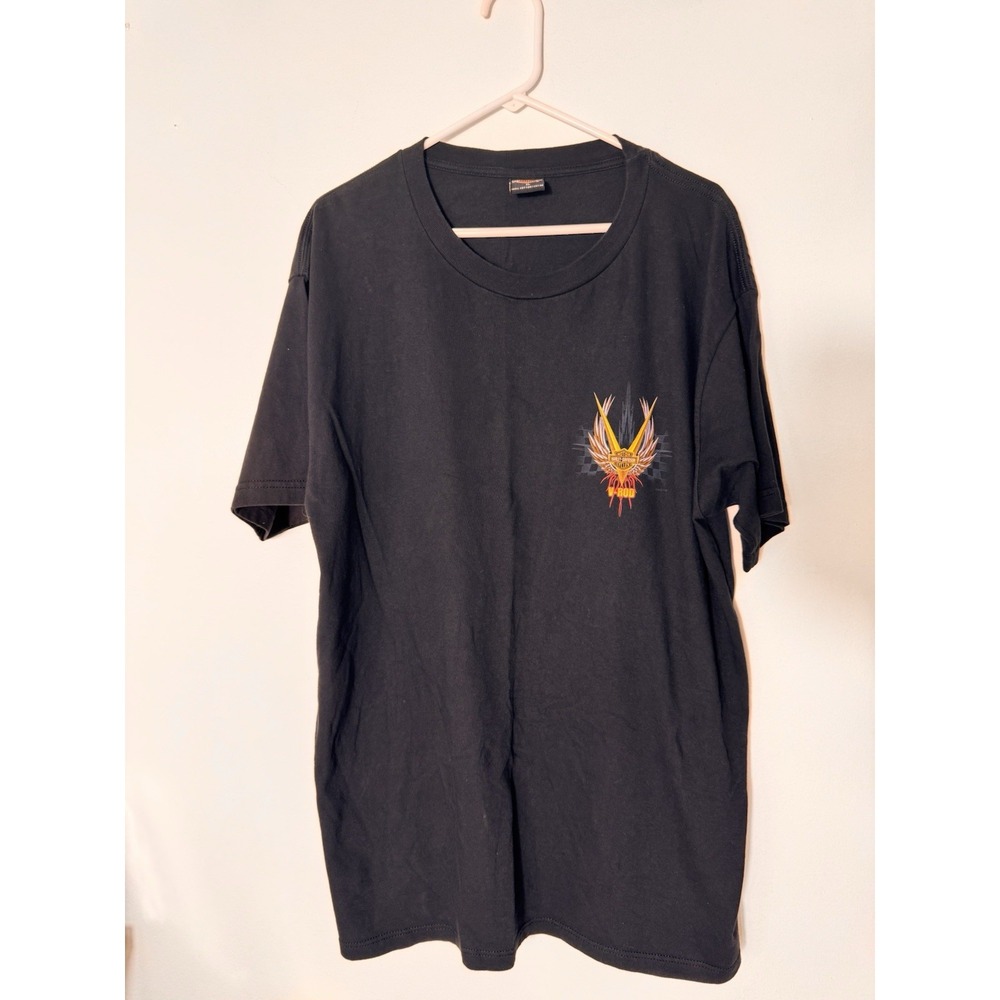 men's‎ Harley Davidson Black T shirt dealer logo for "Eddy Wright Harley-D XL